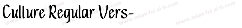 Culture Regular Vers字体转换